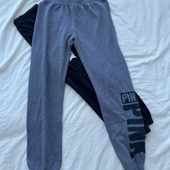PINK Victoria's Secret Men's Black and Gray Pants - Picture 3 of 6